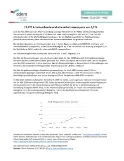 Pressemitteilung MAI 2024 - chiffres-clés ADEM