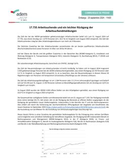 Communiqué de presse - chiffres-clés ADEM - Août 2024