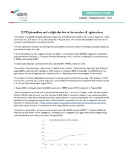 Press Release - chiffres-clés ADEM - August 2024