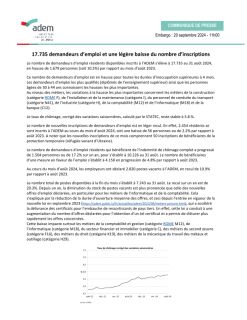  Communiqué de presse Août 2024 - chiffres-clés ADEM