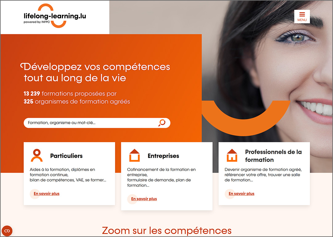 to the website lifelong-learning.lu