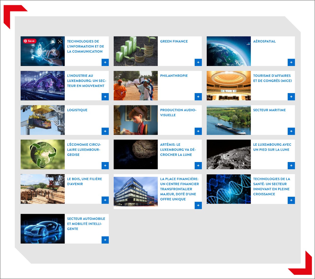 The priority sectors for the Luxembourg government's economic diversification strategy